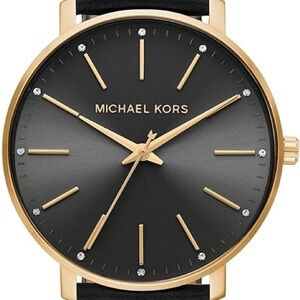 Michael Kors black and gold watch
